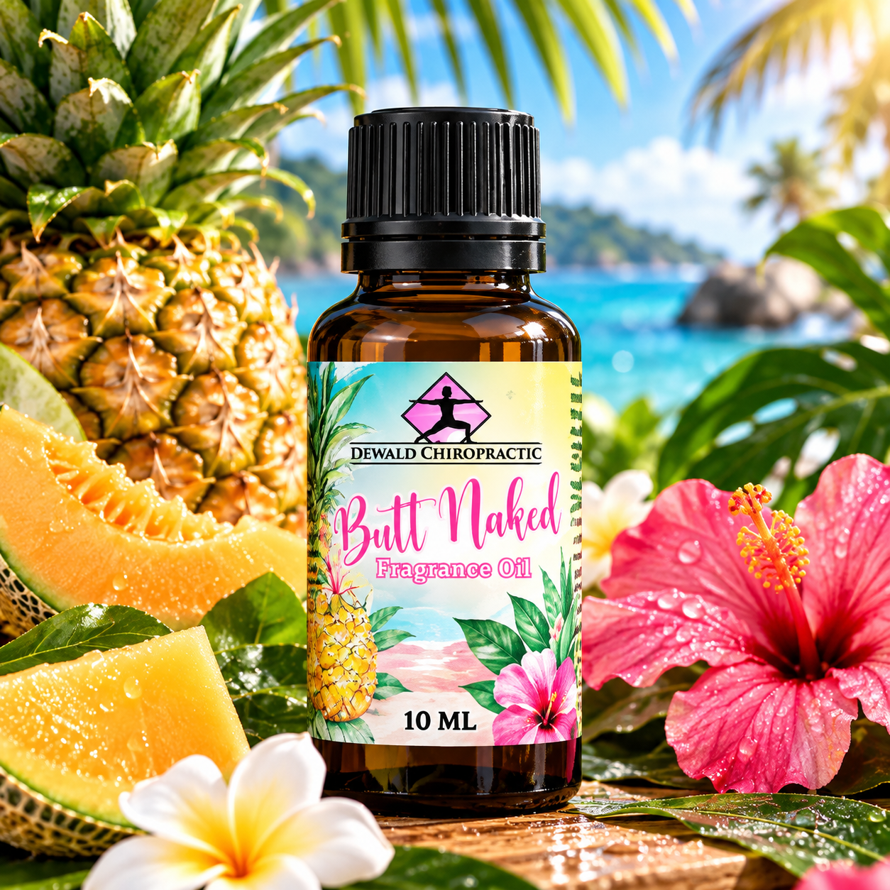 Butt Naked Fragrance Oil | Tropical Pineapple Cherry Vanilla Scent | 5ml & 10ml