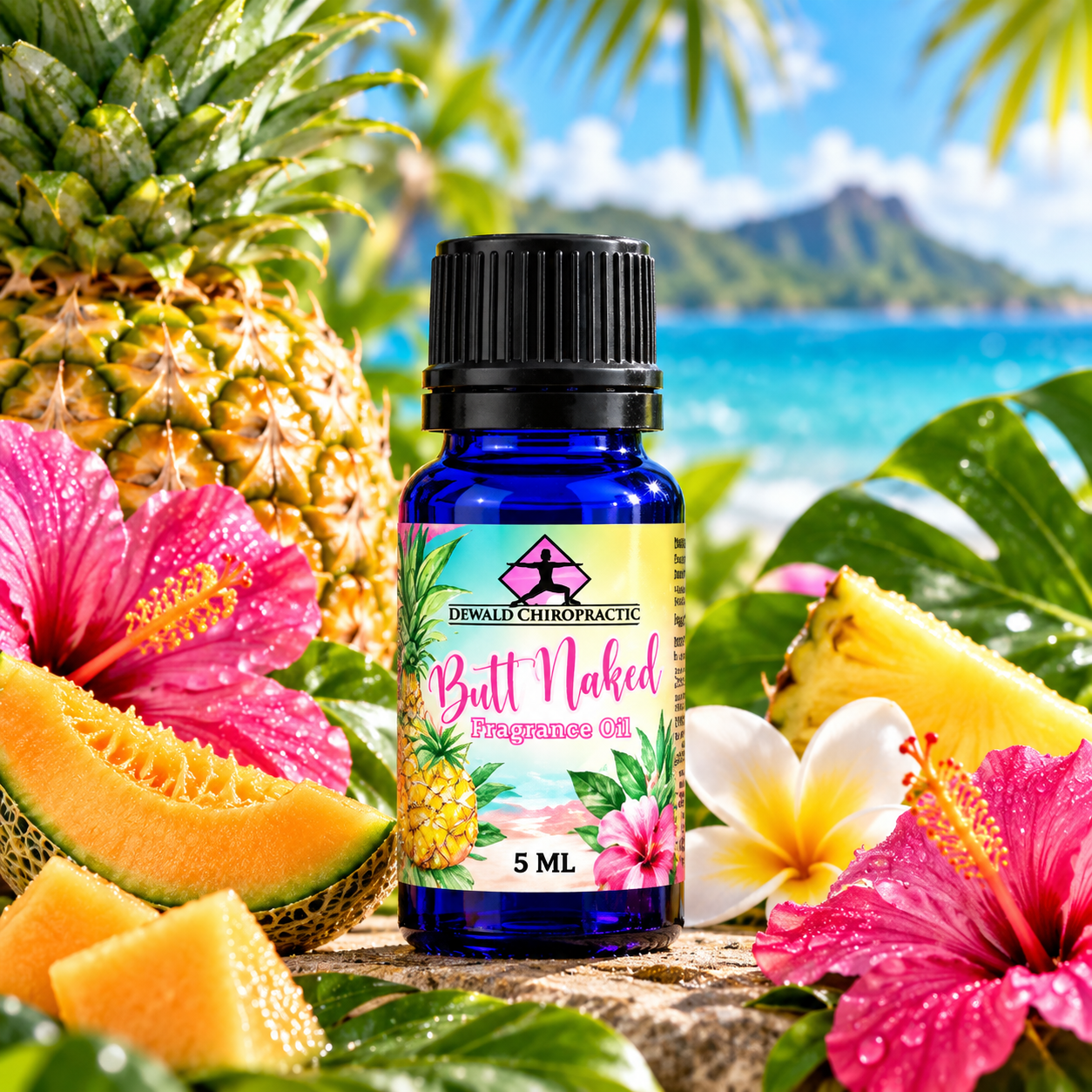 Butt Naked Fragrance Oil | Tropical Pineapple Cherry Vanilla Scent | 5ml & 10ml