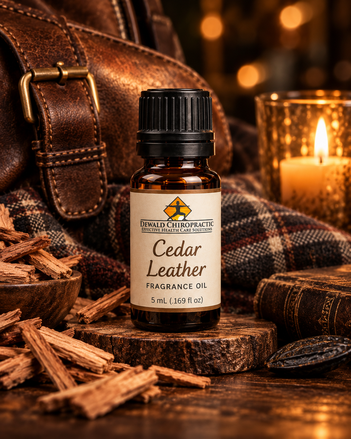 Cedar Leather Fragrance Oil | Woodsy Amber Musk Tonka Scent | 5ml & 10ml