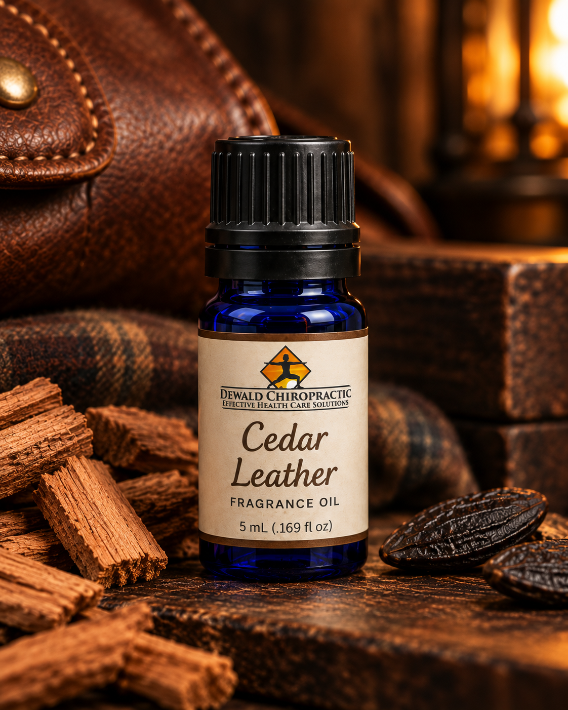 Cedar Leather Fragrance Oil | Woodsy Amber Musk Tonka Scent | 5ml & 10ml