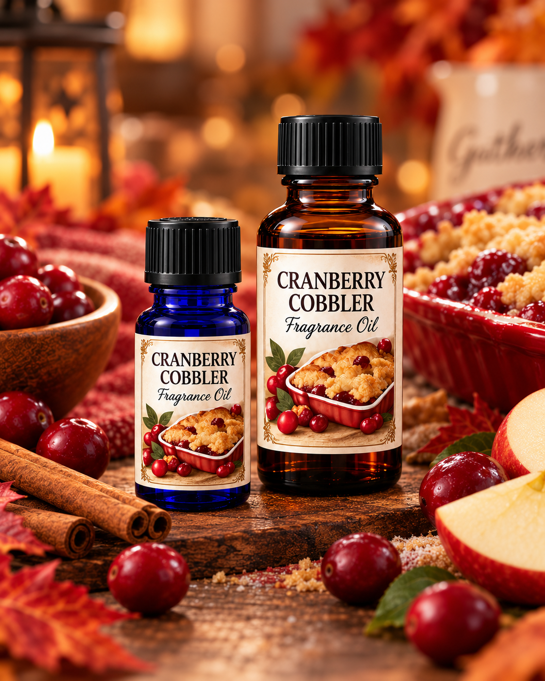 Cranberry Cobbler Fragrance Oil | Cranberry Baked Crust Warm Spice | 5ml & 10ml
