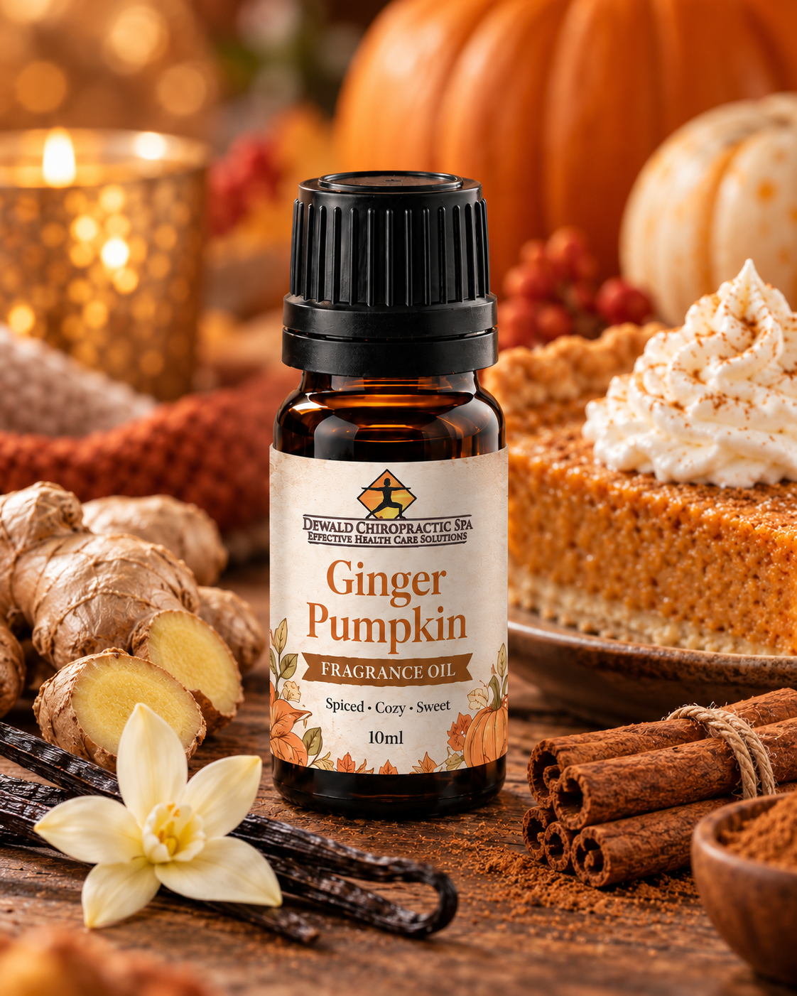 Ginger Pumpkin Fragrance Oil | Spiced Pumpkin Pie Cinnamon Clove Vanilla Scent | Candle Soap Diffuser Oil | 5ml & 10ml