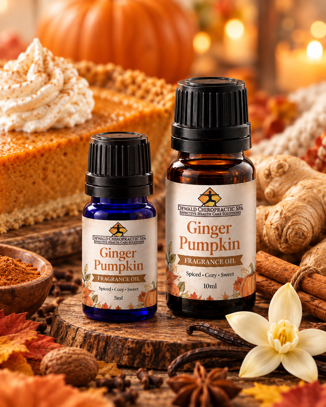 Ginger Pumpkin Fragrance Oil | Spiced Pumpkin Pie Cinnamon Clove Vanilla Scent | Candle Soap Diffuser Oil | 5ml & 10ml