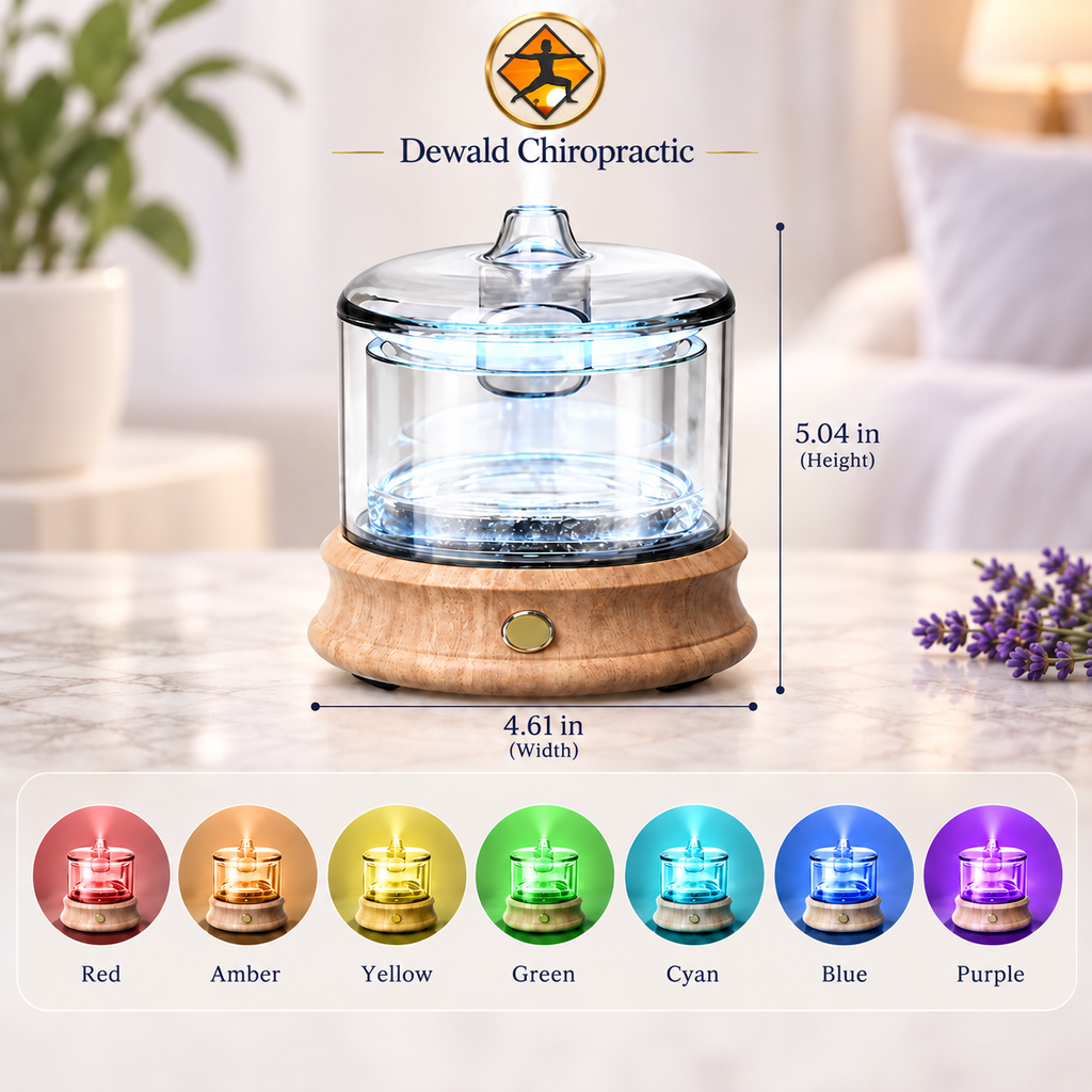 Glass Essential Oil Diffuser – 80 mL | 7-Color LED