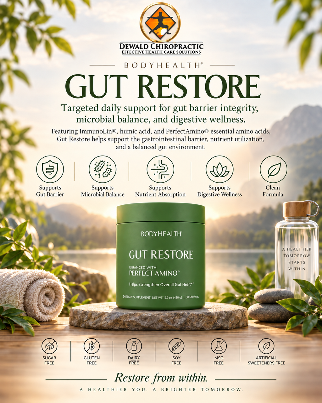 BodyHealth Gut Restore Powder with PerfectAmino