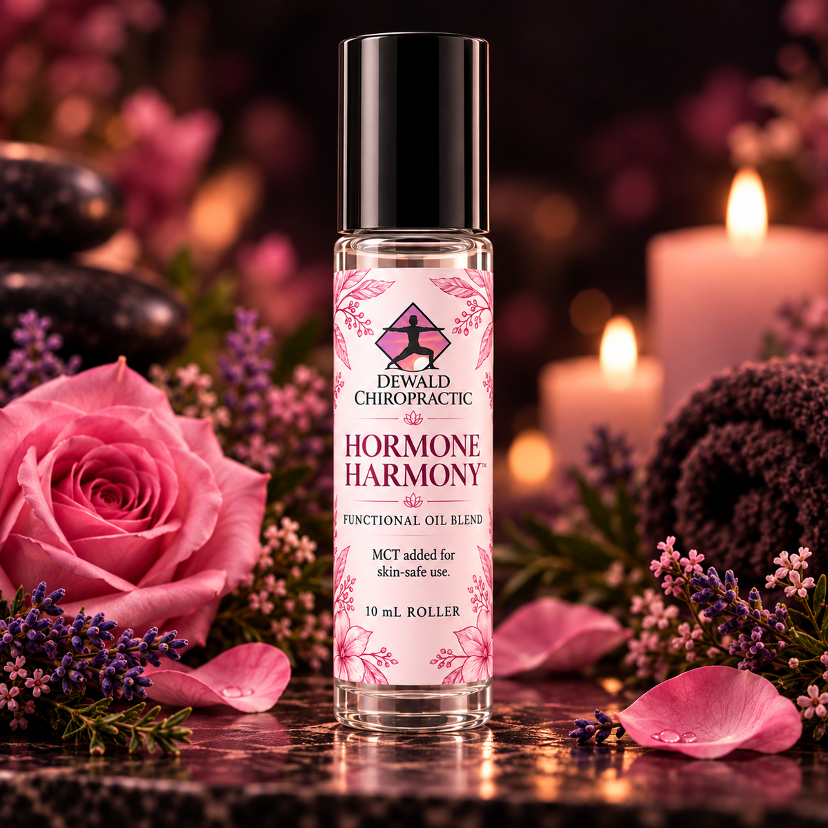 Hormone Harmony Functional Oil Blend | Clary Sage Geranium Lavender Rose | 5ml & Roller
