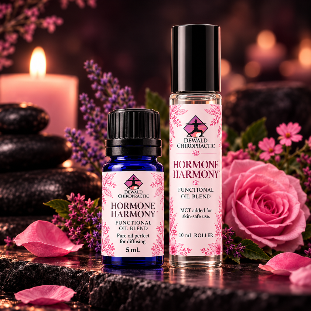 Hormone Harmony Functional Oil Blend | Clary Sage Geranium Lavender Rose | 5ml & Roller