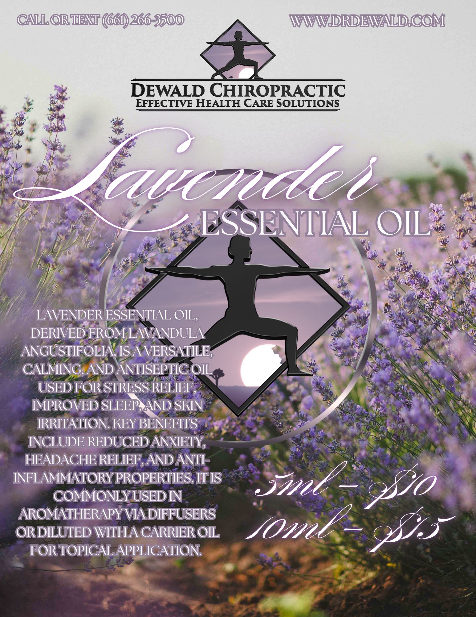 Lavender Essential Oil (Lavandula angustifolia) | 5ml, 10ml & Roller