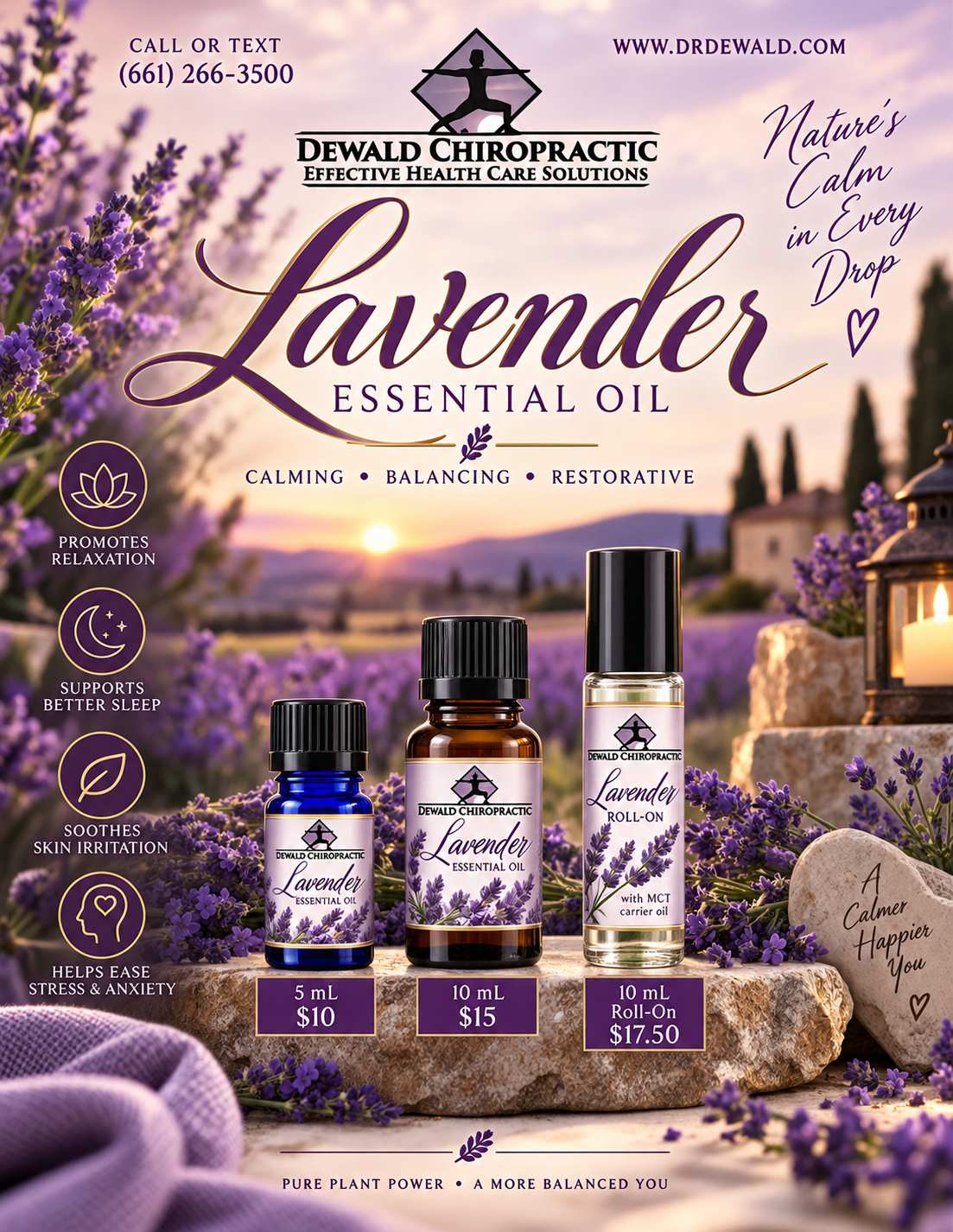 Lavender Essential Oil (Lavandula angustifolia) | 5ml, 10ml & Roller