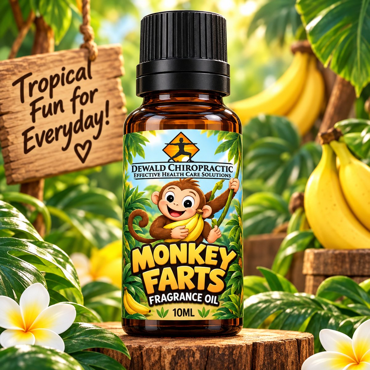 Monkey Farts Fragrance Oil | Tropical Banana Pineapple Vanilla Scent | 5ml & 10ml