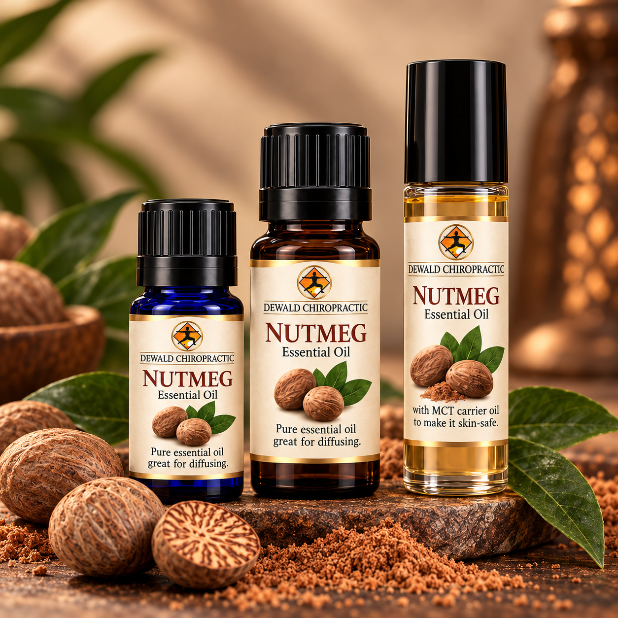 Nutmeg Essential Oil (Myristica fragrans) | Warm Spicy Aromatherapy Oil | 5ml & 10ml