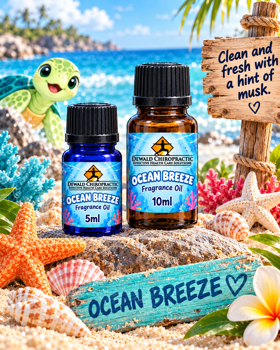 Ocean Breeze Fragrance Oil | Clean Fresh Musk | 5ml & 10ml