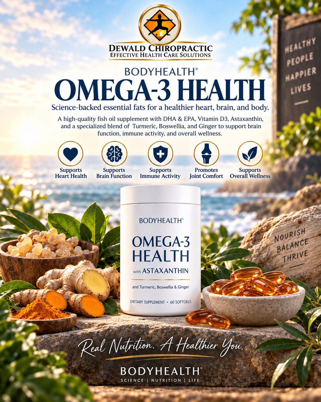 BodyHealth Omega-3 Health Softgels with Astaxanthin