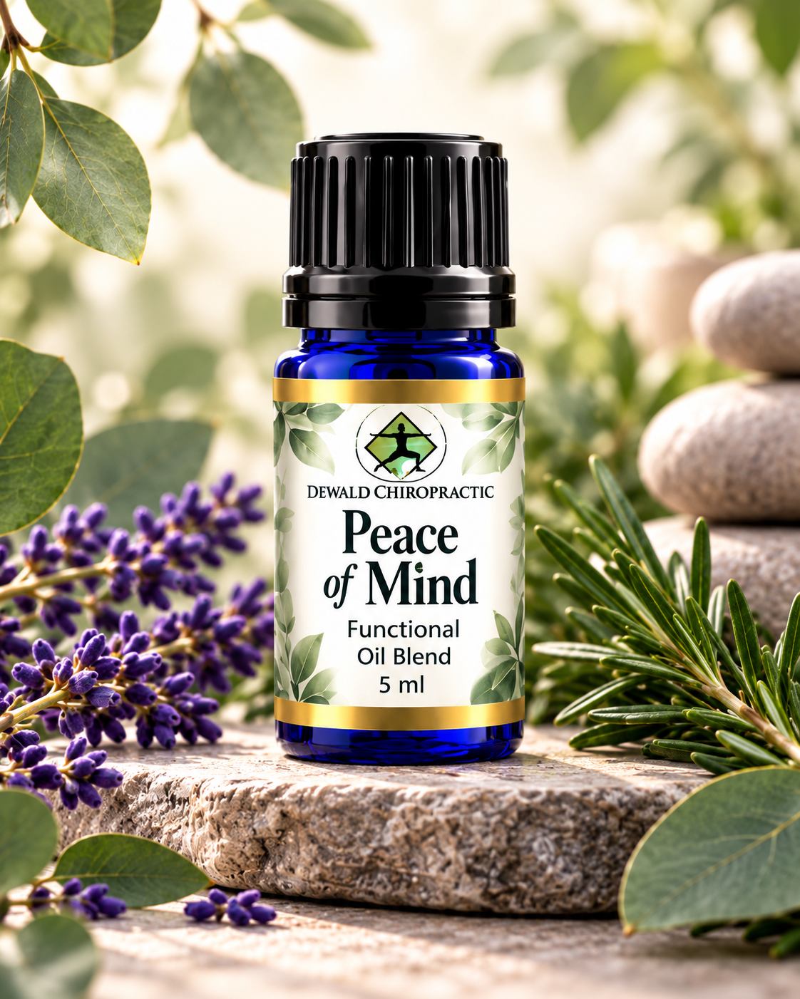 Peace of Mind Functional Oil Blend | Head & Sinus Support Cooling Botanical Blend | Perfume Roller & 5ml