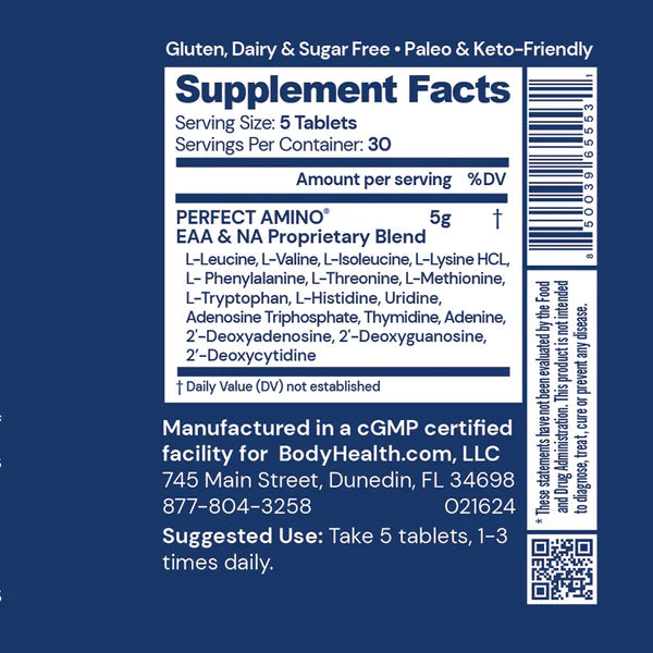 BodyHealth Perfect Amino Tablets - Coated