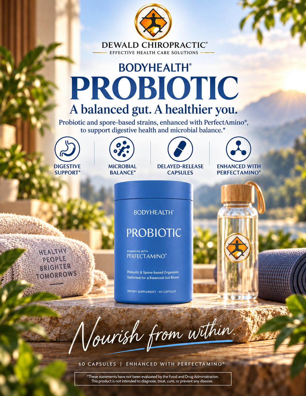 BodyHealth Probiotic Capsules with PerfectAmino