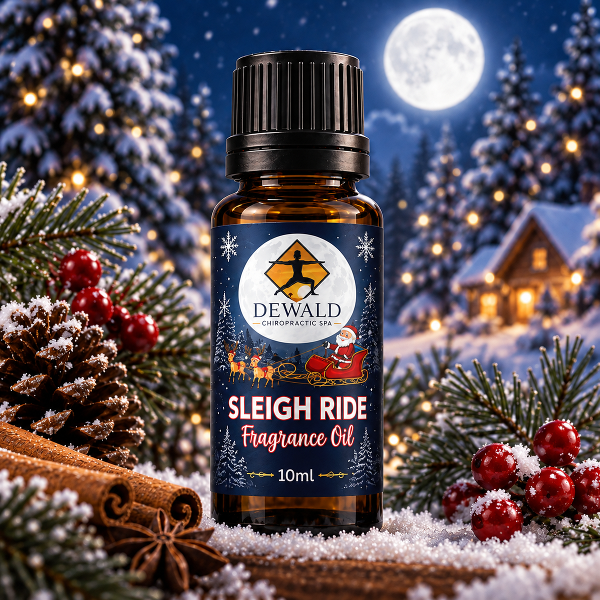 Sleigh Ride Fragrance Oil | Mint Fir Wintergreen Holiday Scent | 5ml & 10ml