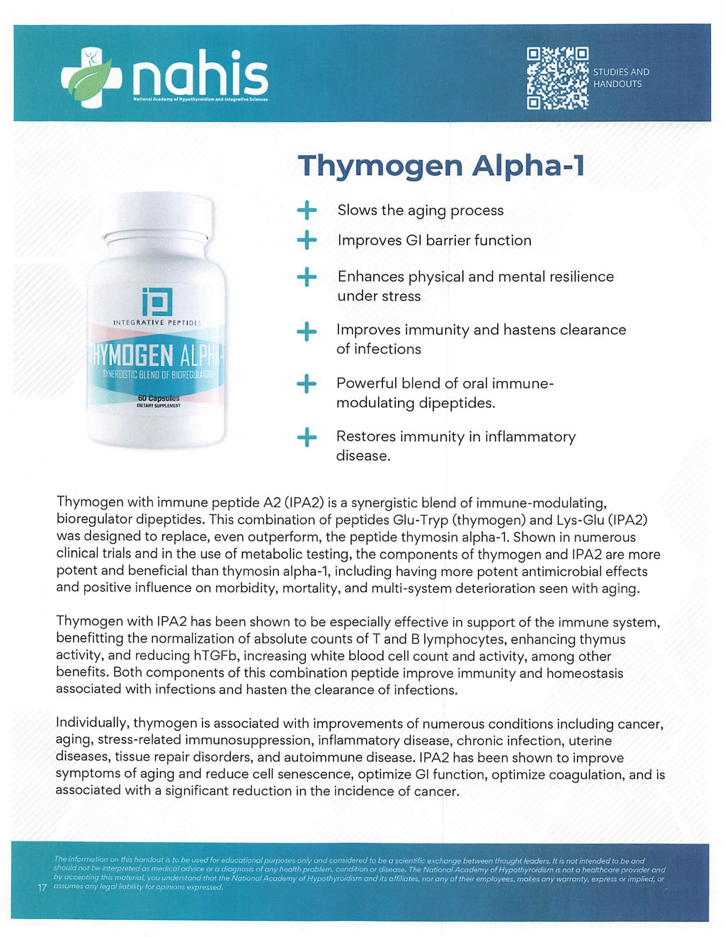 Thymogen Alpha Peptides