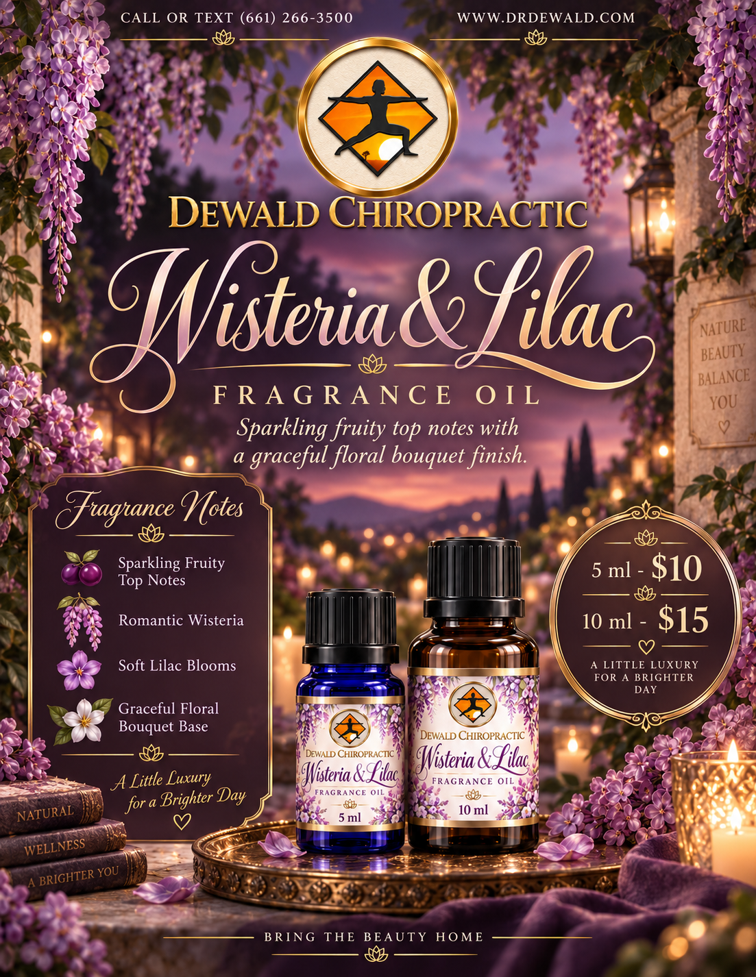 Wisteria & Lilac Fragrance Oil | Fruity Floral Wisteria Lilac Bouquet | 5ml & 10ml