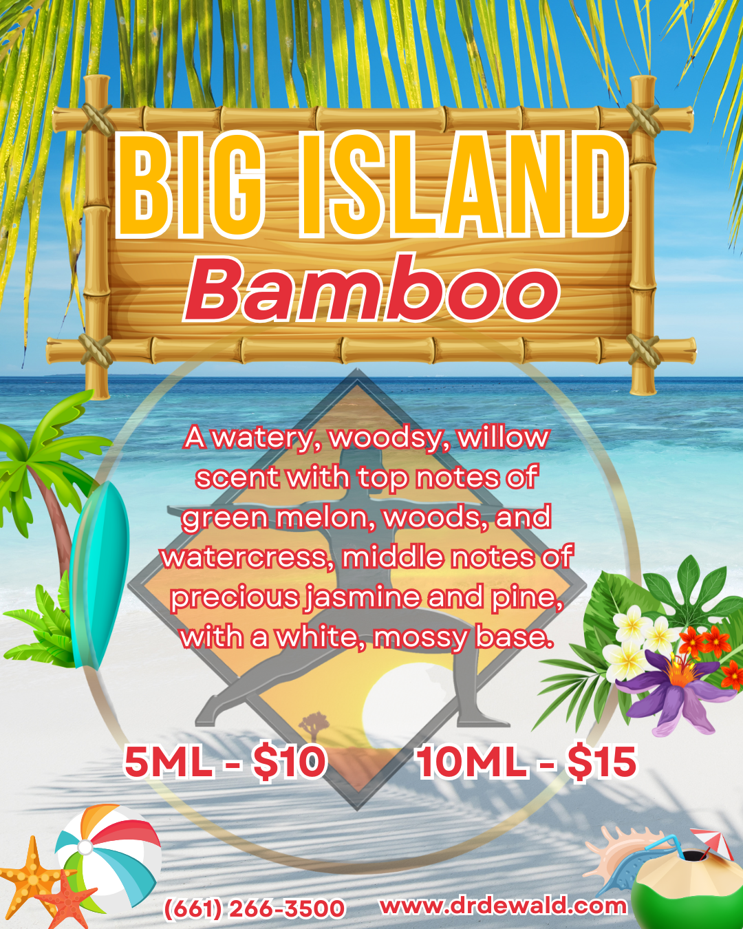 Big Island Bamboo Fragrance Oil fresh bamboo jasmine tropical spa scent