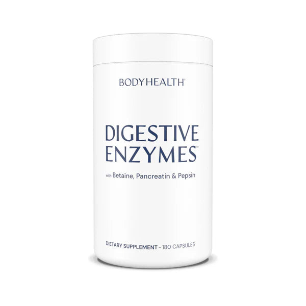BodyHealth Digestive Enzymes capsules with betaine pancreatin and pepsin front bottle