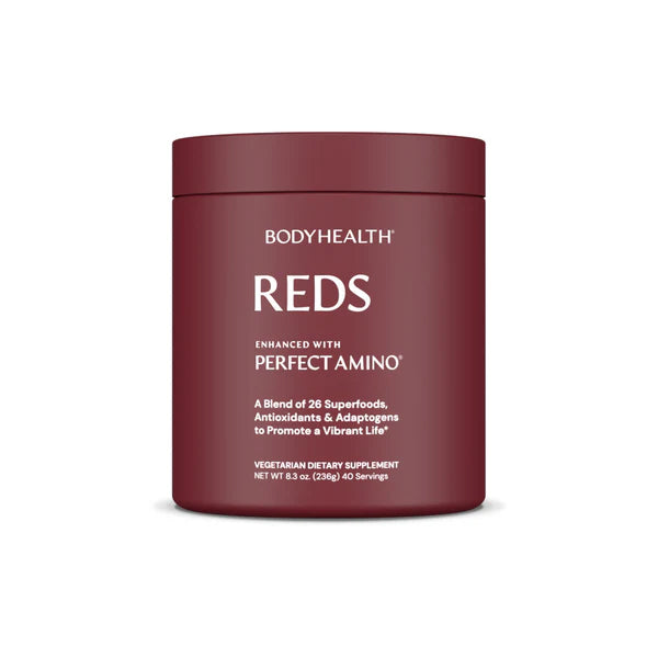 BodyHealth Reds Superfoods Powder with PerfectAmino front bottle image