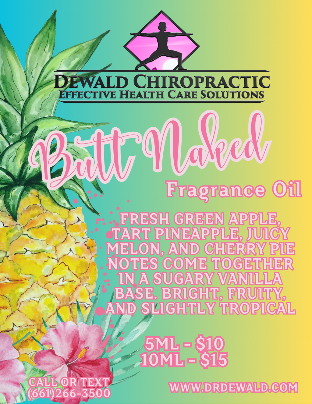 Butt Naked Fragrance Oil tropical pineapple cherry vanilla scent