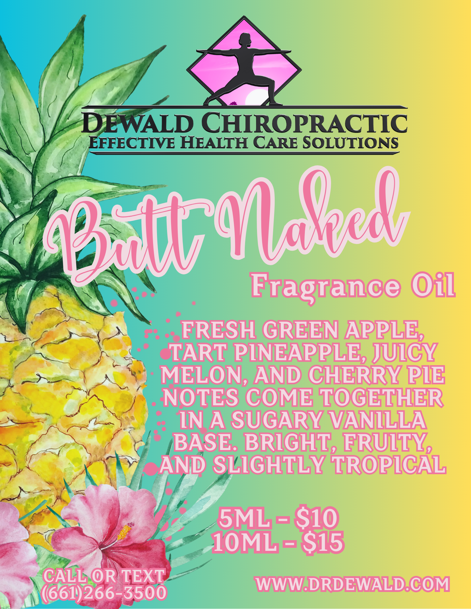 Butt Naked Fragrance Oil tropical pineapple cherry vanilla scent