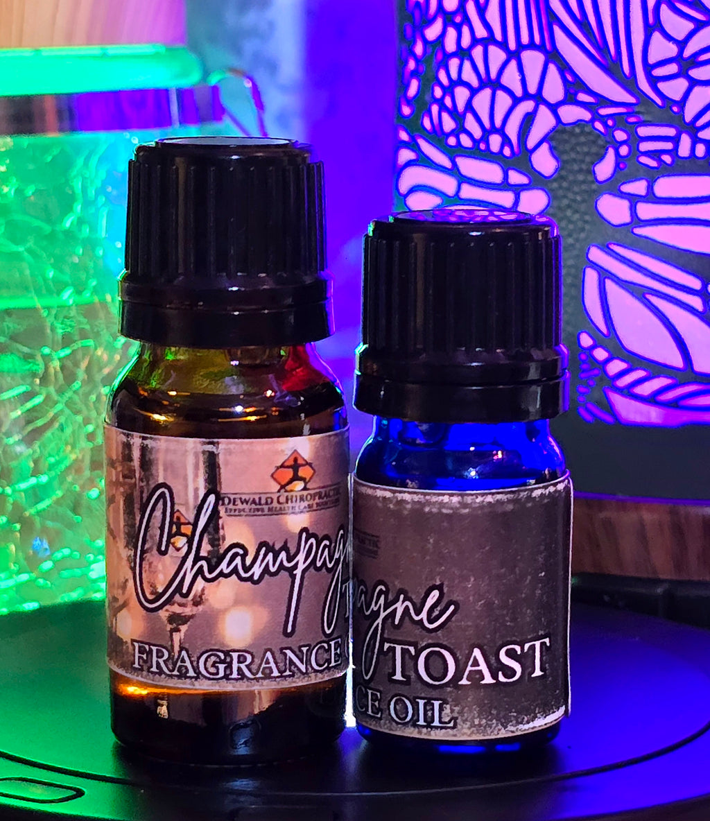 Champagne Toast Fragrance Oil 5ml and 10ml bottles Dewald Chiropractic Spa
