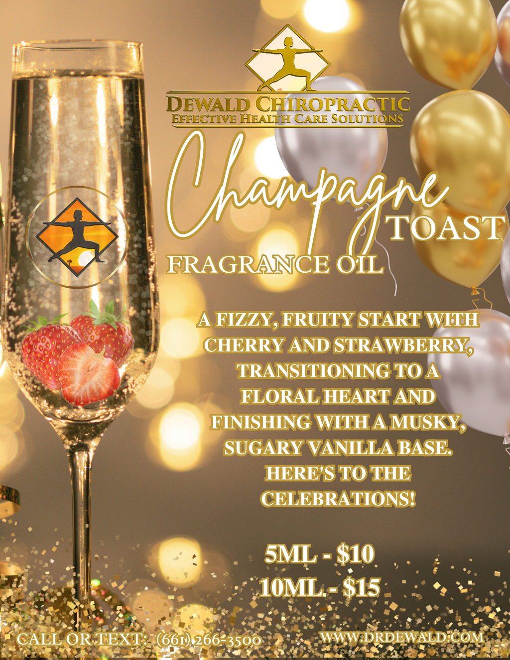 Champagne Toast Fragrance Oil strawberry cherry vanilla sparkling scent