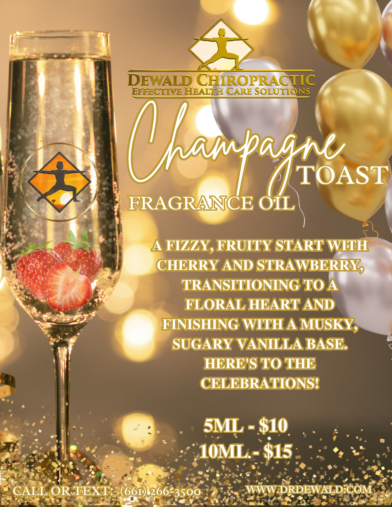 Champagne Toast Fragrance Oil strawberry cherry vanilla sparkling scent