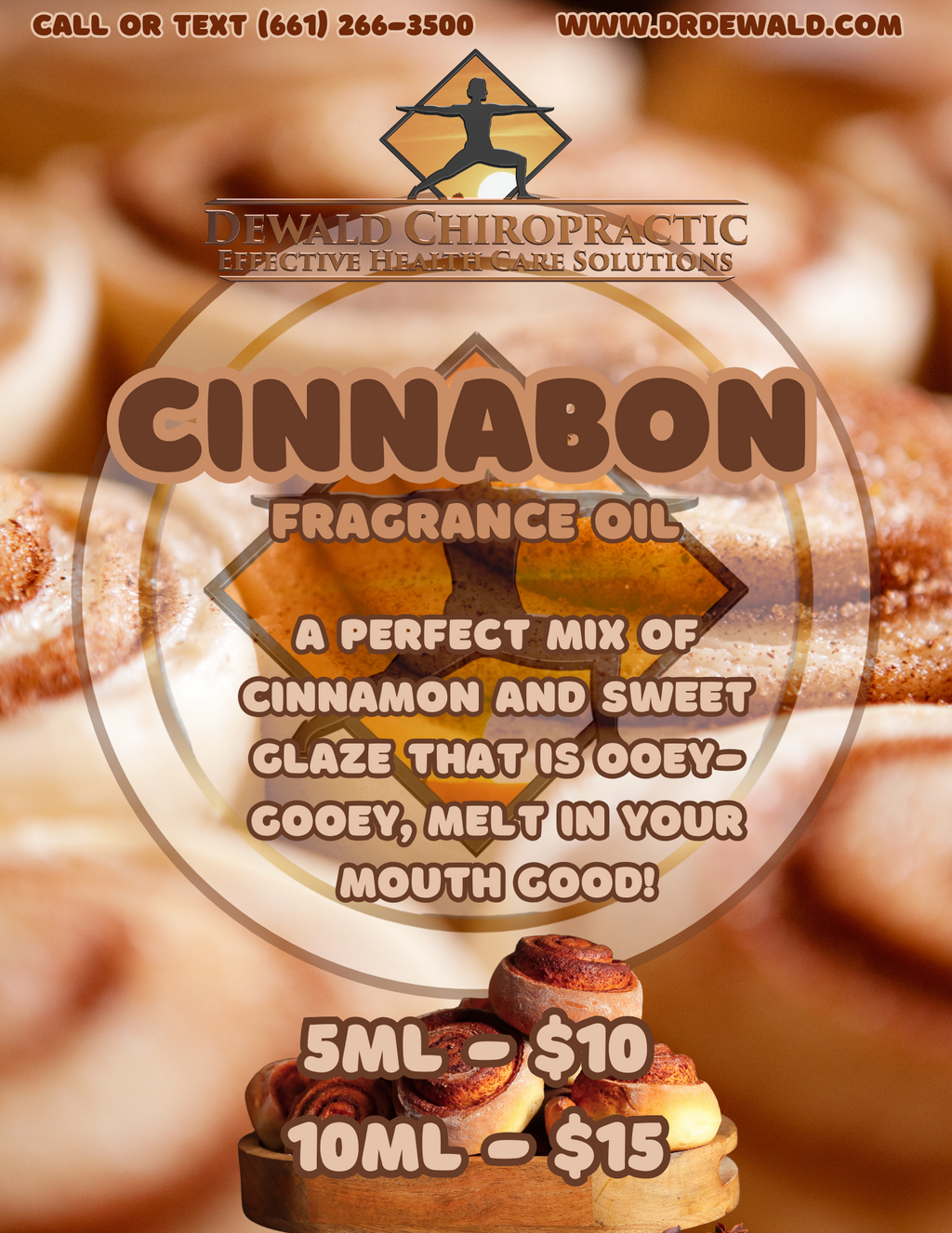 Cinnabon Fragrance Oil cinnamon roll vanilla bakery scent