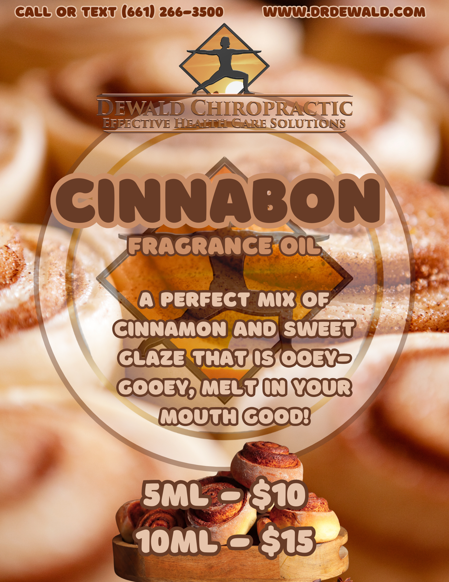 Cinnabon Fragrance Oil cinnamon roll vanilla bakery scent