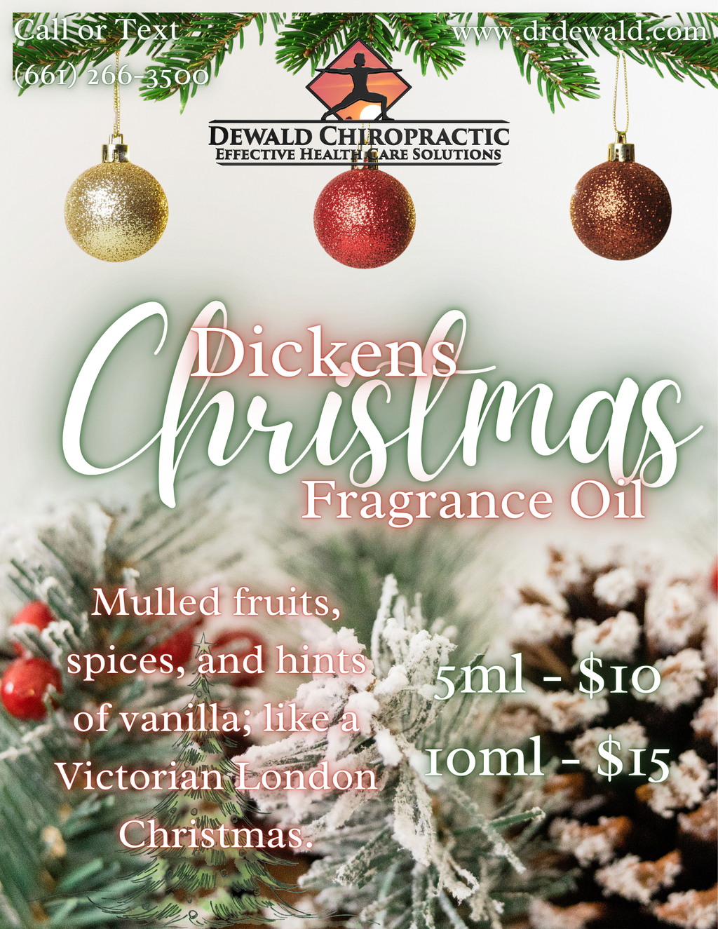 Dickens Christmas Fragrance Oil mulled fruit spice vanilla holiday scent