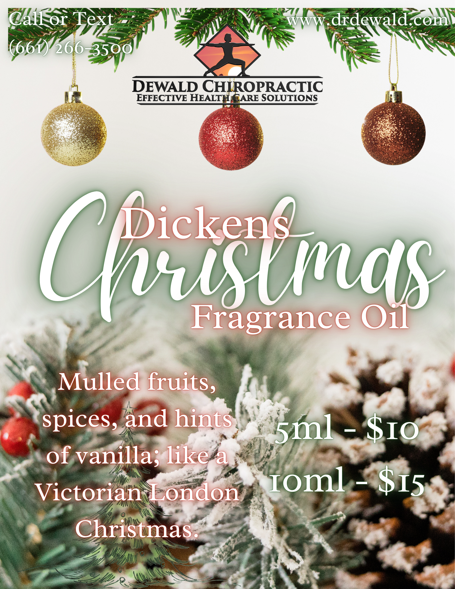 Dickens Christmas Fragrance Oil mulled fruit spice vanilla holiday scent
