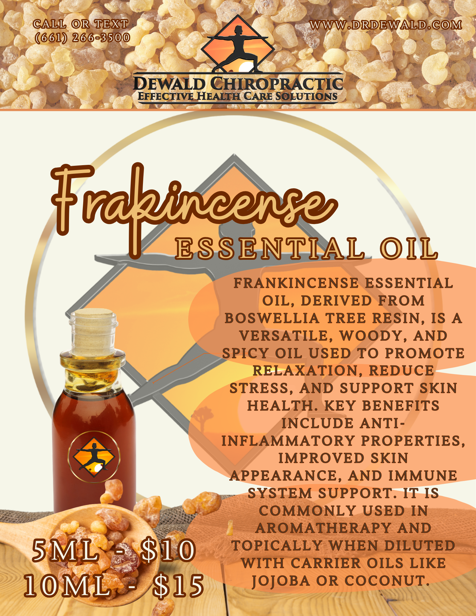 Frankincense Essential Oil resin aromatherapy oil