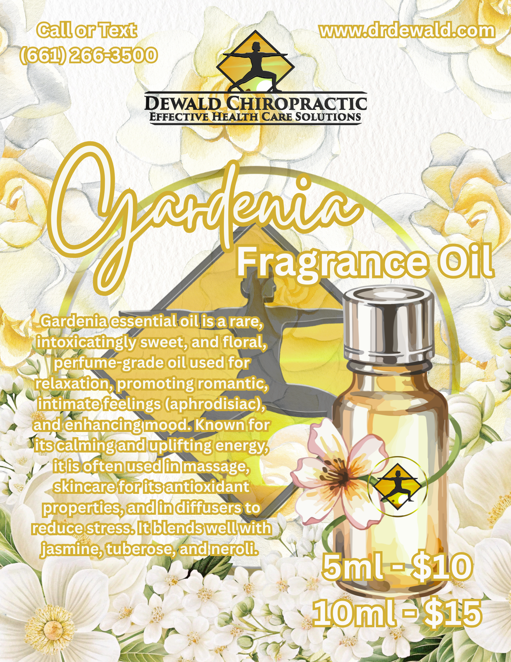 Gardenia fragrance oil sweet white floral perfume scent