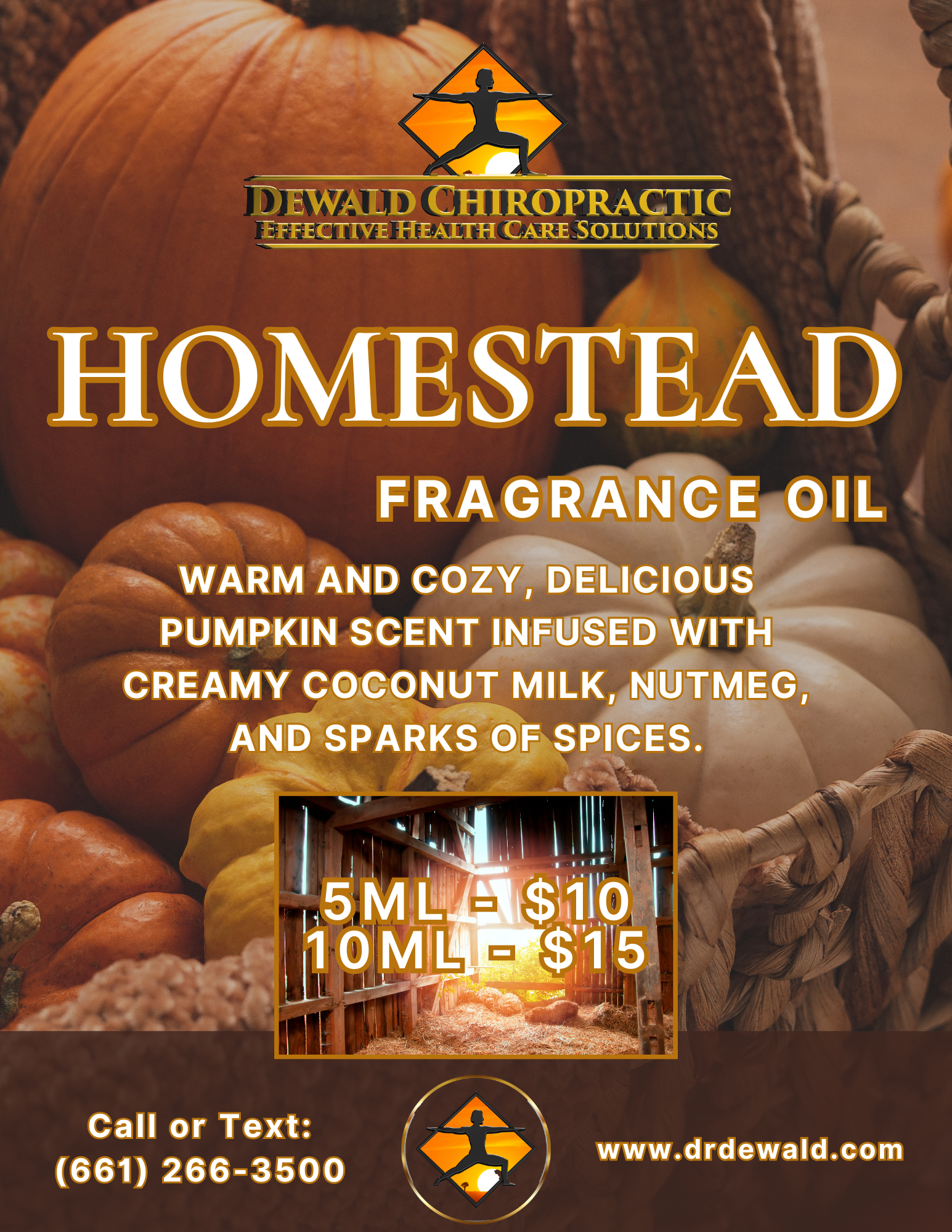 Homestead Fragrance Oil pumpkin coconut milk nutmeg farmhouse scent