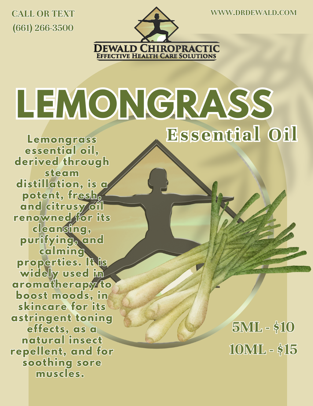 Lemongrass Essential Oil fresh citrus aromatherapy oil
