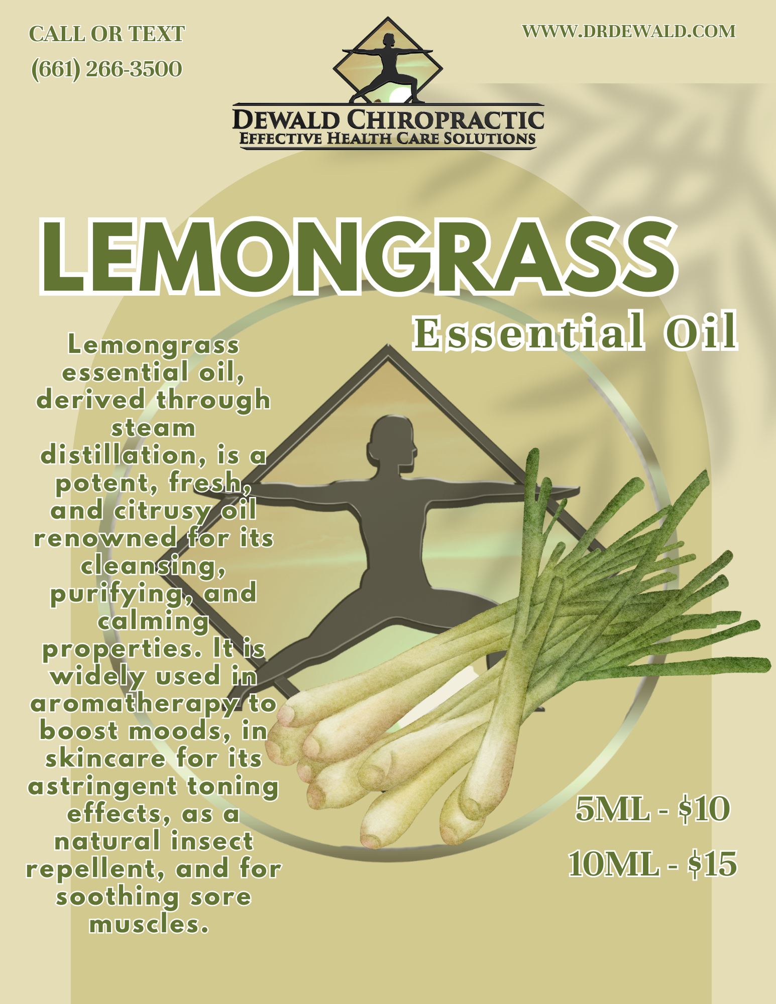 Lemongrass Essential Oil fresh citrus aromatherapy oil
