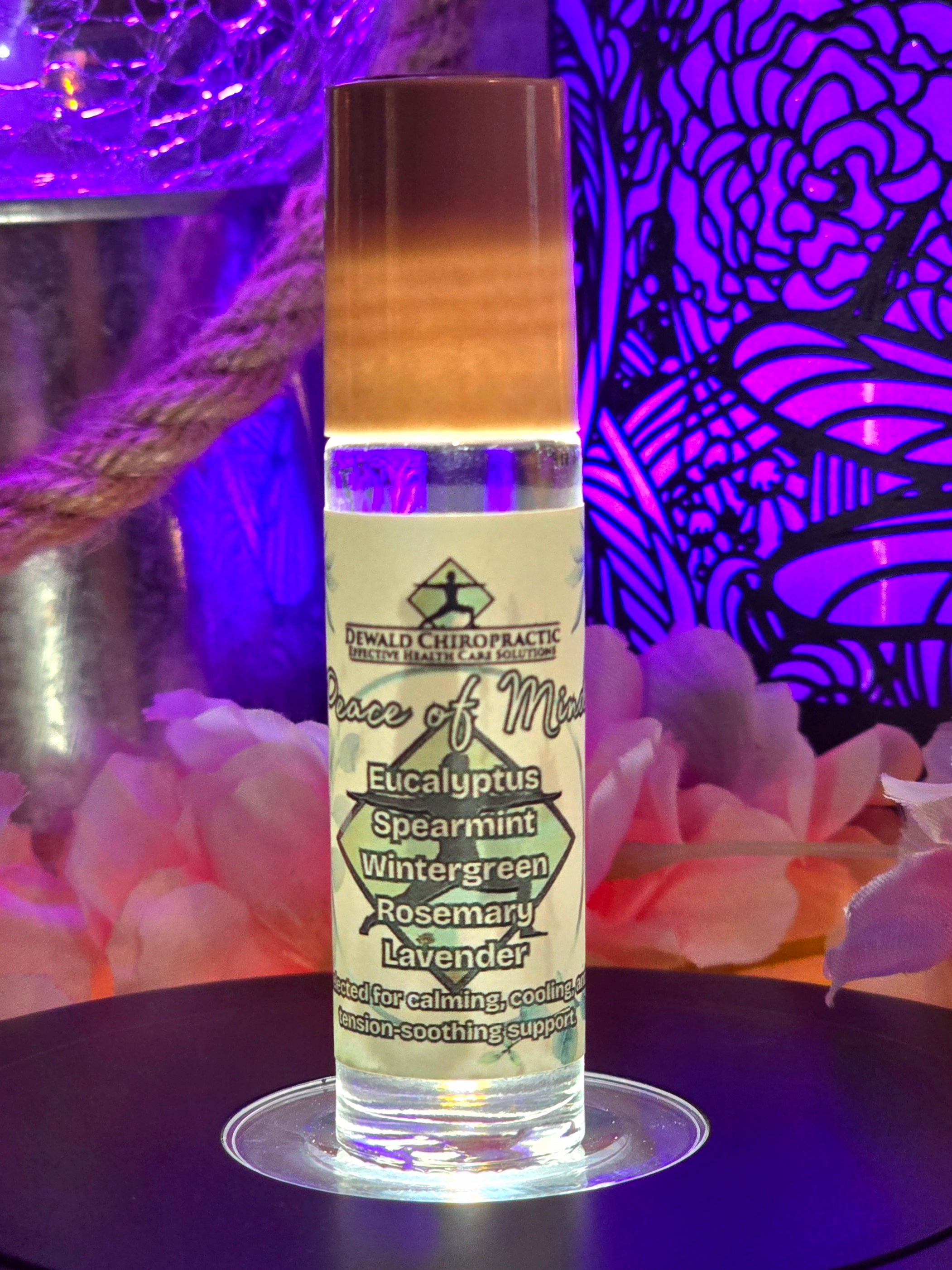 Peace of Mind essential oil roller for head tension and sinus pressure support