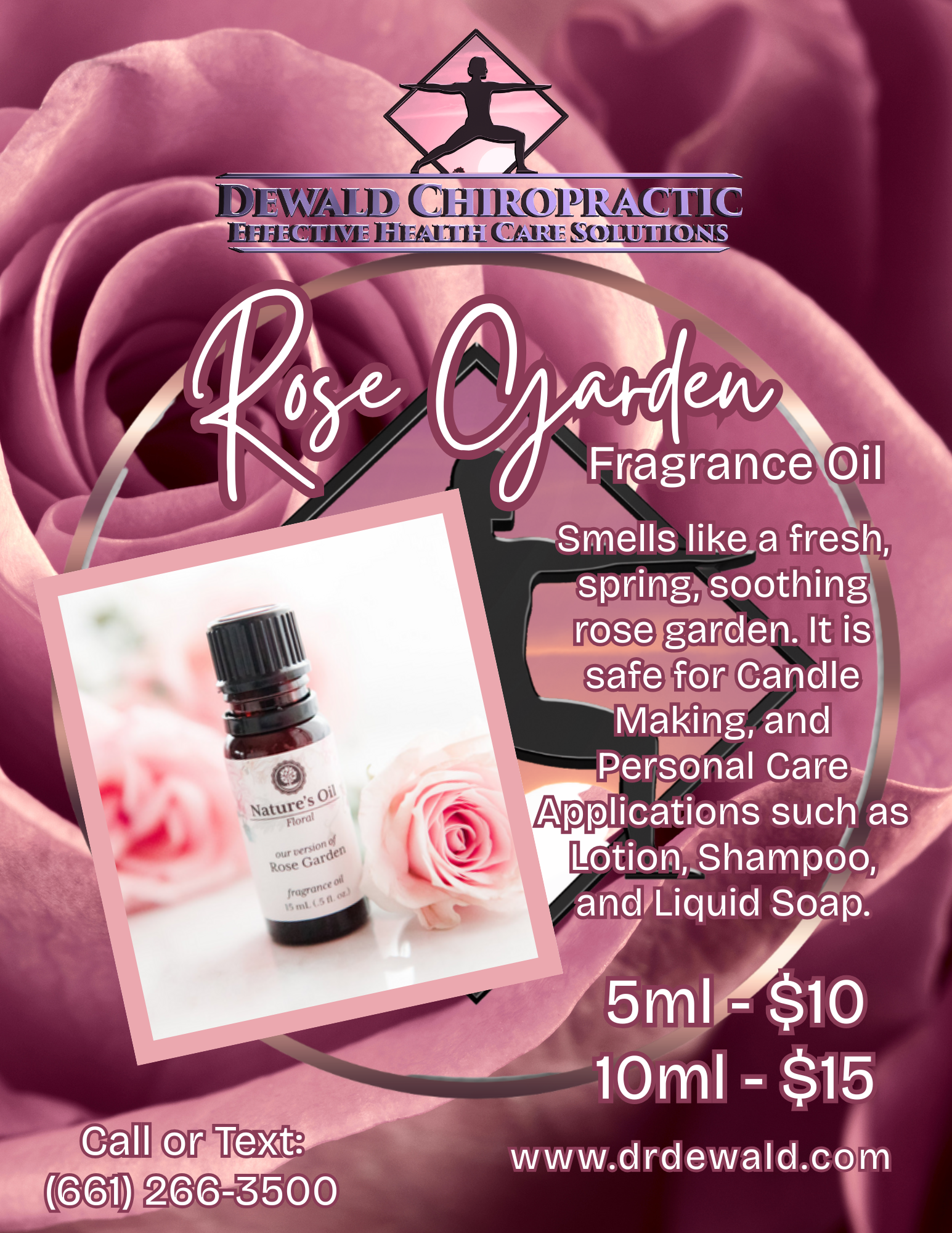 Rose Garden Fragrance Oil fresh floral rose scent