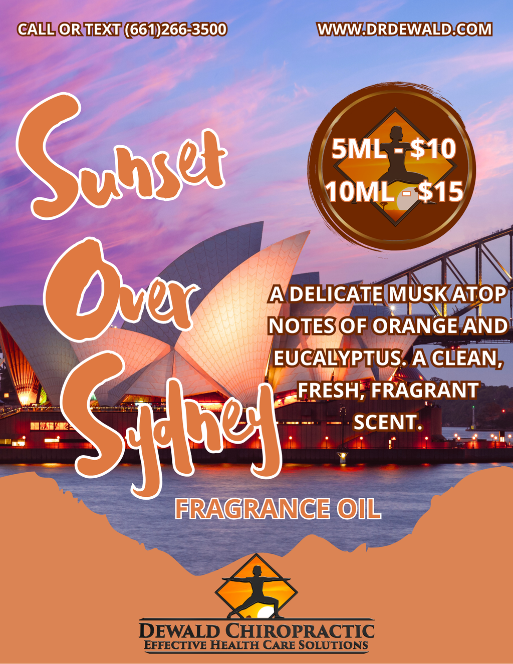Sunset Over Sydney Fragrance Oil fresh orange eucalyptus musk scent