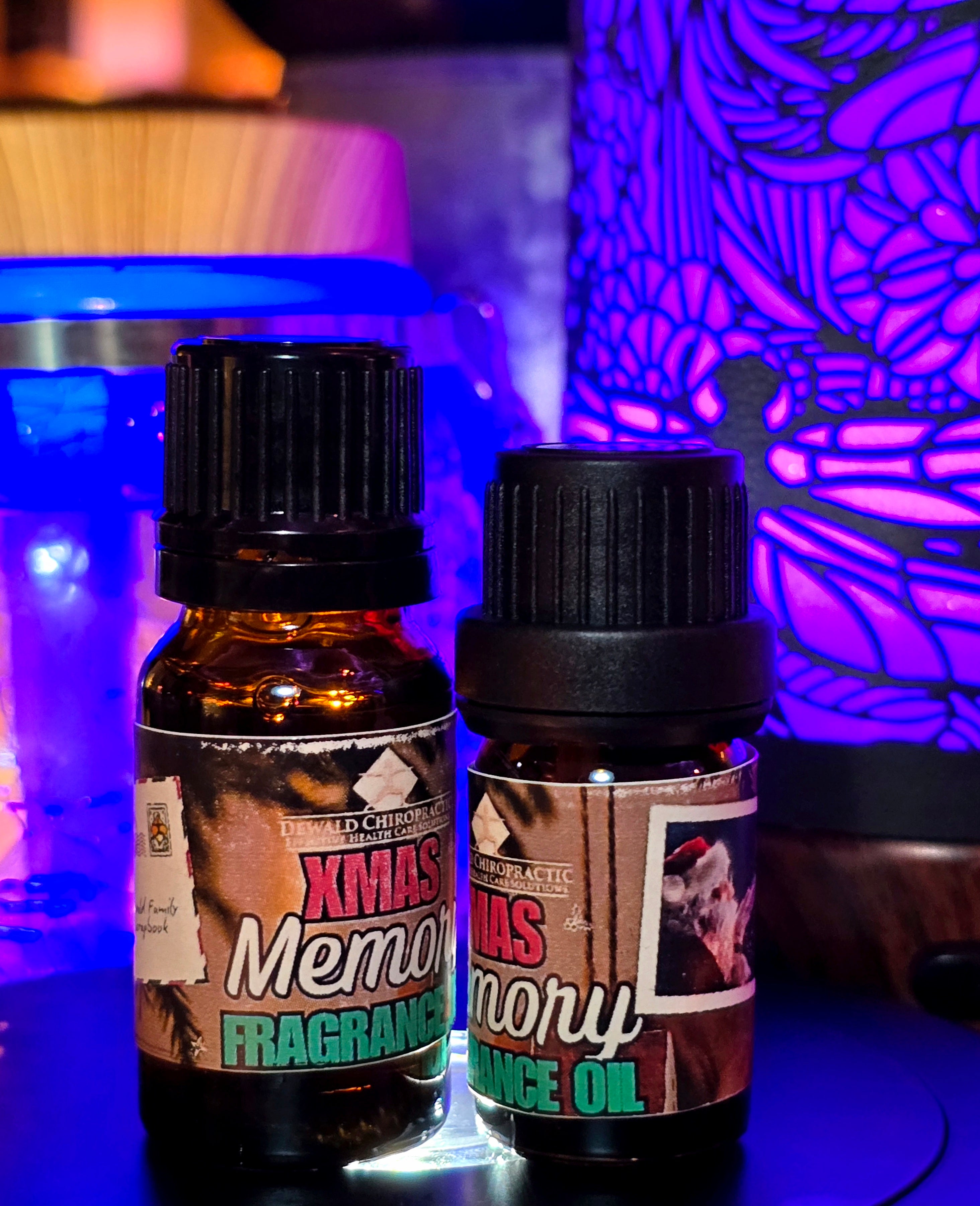 Xmas Memory fragrance oil 5ml and 10ml bottles Dewald Chiropractic Spa